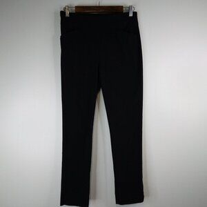 Chico’s Perfect Stretch Black Cropped Pull On Ankle Pants Size S